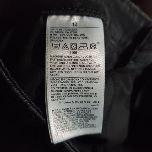 Old Navy Jeans Womens Size 12 Black High-Rise Super Skinny Stretch Denim - Picture 3 of 11